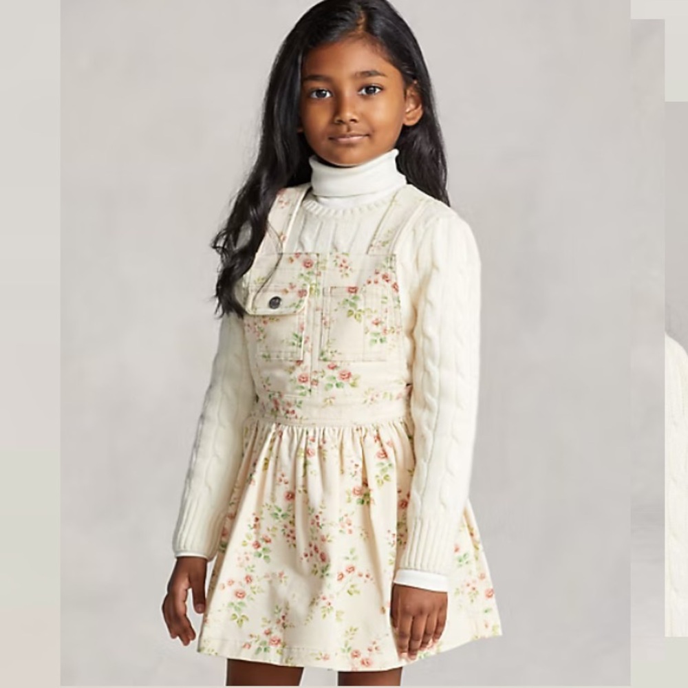 Ralph Lauren Floral Corduroy Dress - Picture 2 of 11